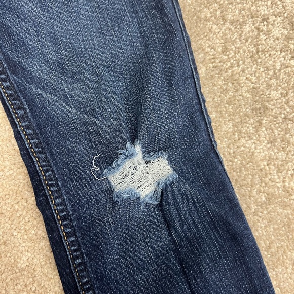 HOLLISTER SUPER SKINNY DARK WASH DISTRESSED JEANS SIZE 24L - Picture 5 of 12
